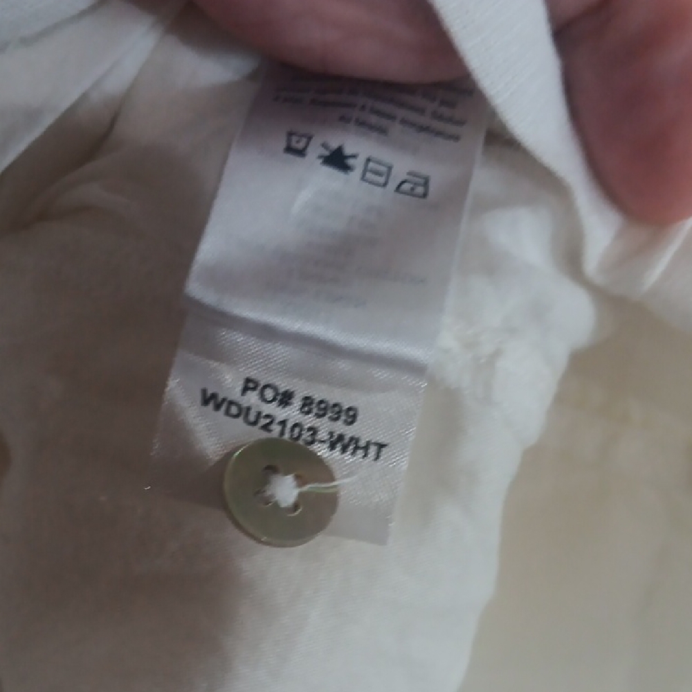 Lightweight White Button-Front Linen Dress - Picture 12 of 12